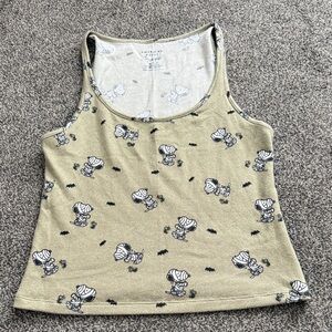 American Eagle Snoopy Tank Pajama Top Medium Super Soft Peanuts Lounge Sleepwear